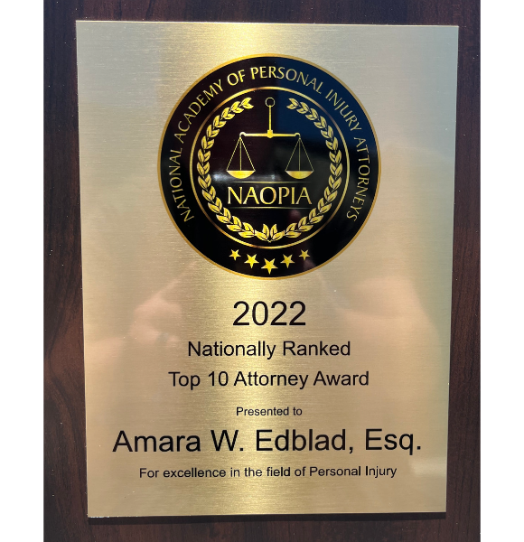 Nationally Ranked Top 10 Personally Injury Attorney Award 2022